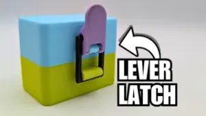 Universal Lever Latch for 3D Printed Boxes (Ready to import STEP file)
