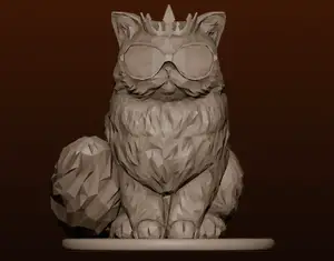 Persian Cat Princess Donut Low Poly / Dungeon Crawler Carl