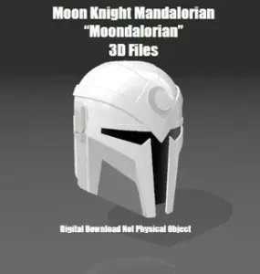 Moon Knight Mandalorian "Moondalorian" Helmet