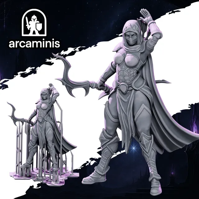 FREE FEMALE ELF ARCHER - DARK ELVES ELF ARMY - 32MM SCALE - FANTASY