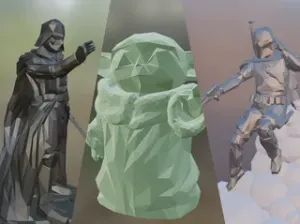 Low-Poly Star Wars characters