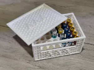 Skrzynka na baterie AAA z pokrywką na 35 sztuk / BiG box with lid for 35 AAA batteries
