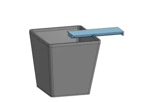 Under the table retractable bin/organiser