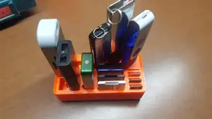 Gridfinity SD Card, MicroSD Card, and USB Stick Holder. Now also with USB-C support