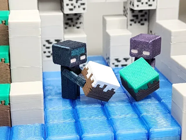 Minecraft-inspired Enderman Mini Figure Kit Card/ Keychain — Фото 2 из 3