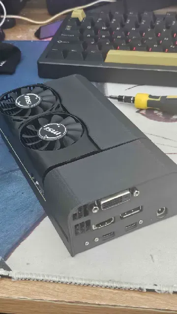 eGPU case for the MSI GTX 1050 paired with the TH3P4 Lite