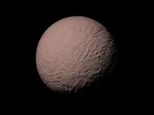 Europa with approximate topography scaled one in twenty million