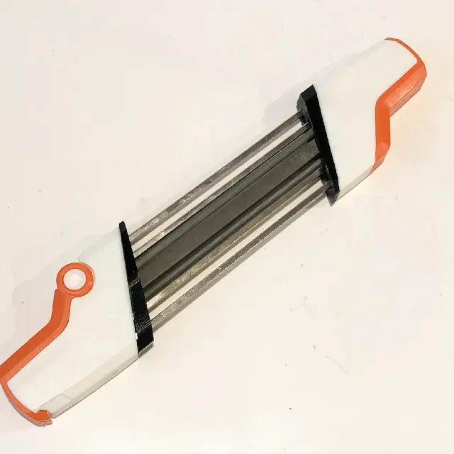 25 Degree Reference Edge for use with a Stihl 2 in 1 Easy File Chain Saw Sharpening File