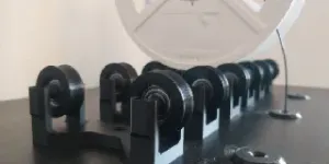 Original Prusa i3 MK3 ENCLOSURE silent spool holder with bearings and tires / Spulenhalter mit Kugellagern und Reifen