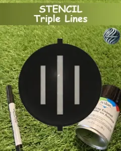 Golf - Golf Ball Stencil - Insert - Alignment - Triple Lines - Marker