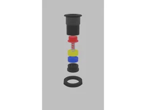 Working panel mount momentary switch free 3D print model