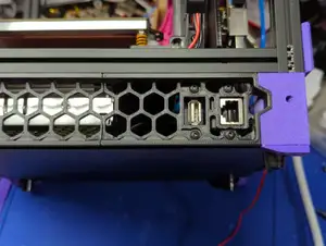 Voron v0.2r1 Right-rear-side skirt RJ45 Ethernet and USB ports