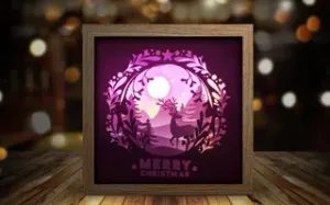 Deer Spirit Merry Christmas lightbox