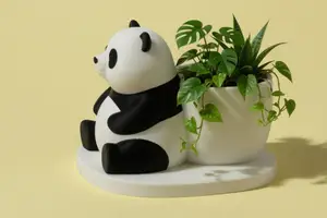 Cute Panda Planter Pot Succulent Indoor Plant Holder Decor
