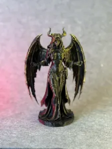 Dark Horned Guardian – Winged Demon Fantasy Statue
