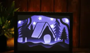 christmas scene lightbox