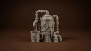 Steampunk Boiler Machine Model