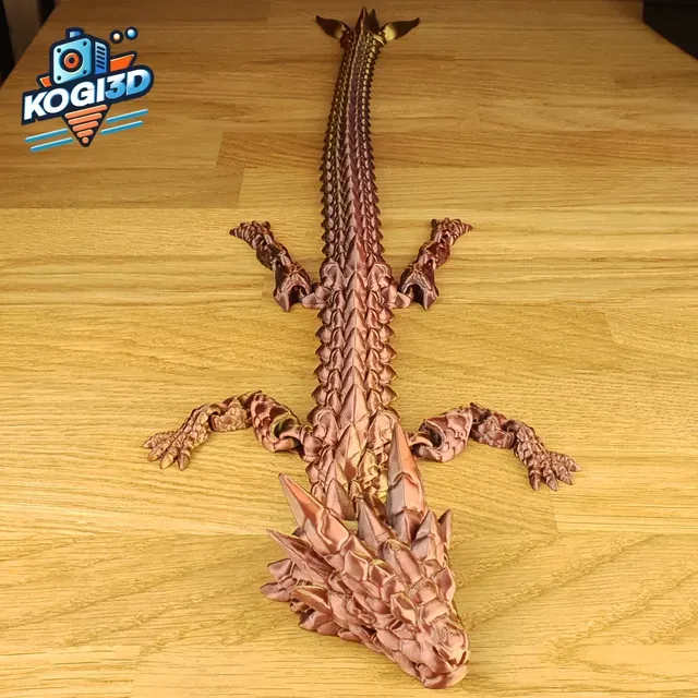 Print in Place Fully Articulated Flexi Dragon — Фото 9 из 9