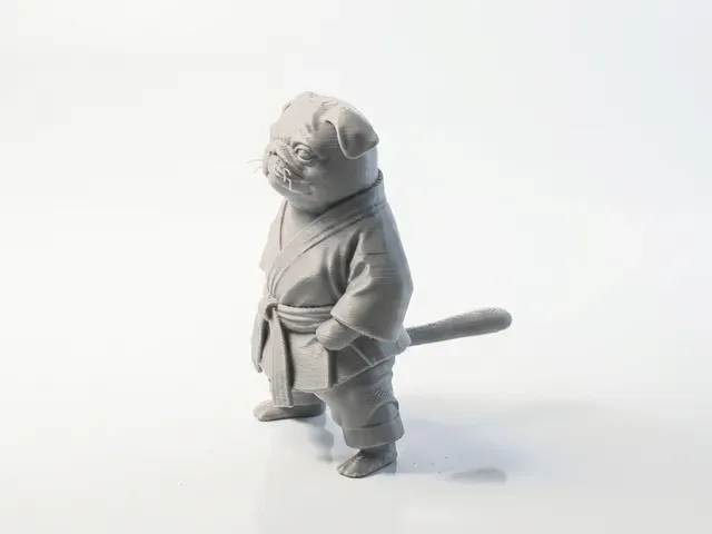 Dog Fu Martial Arts Animal Figurine 3D Printable — Image 2 of 5