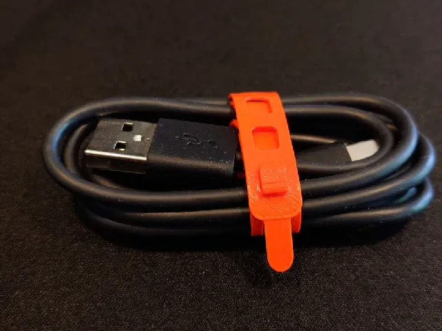 Stay-on Reusable Cable Tie in TPU. For USB, HDMI, DP, UTP and Power cables and more