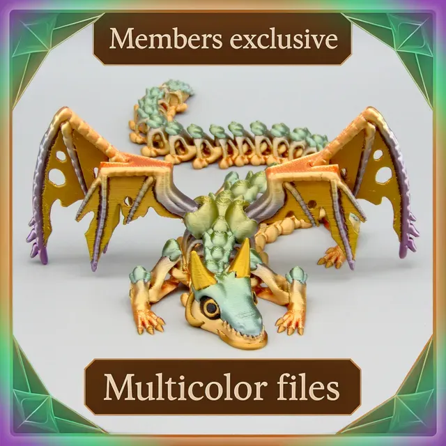 Skeleton Dragon V2 - Articulated - Print in place — Фото 2 из 7