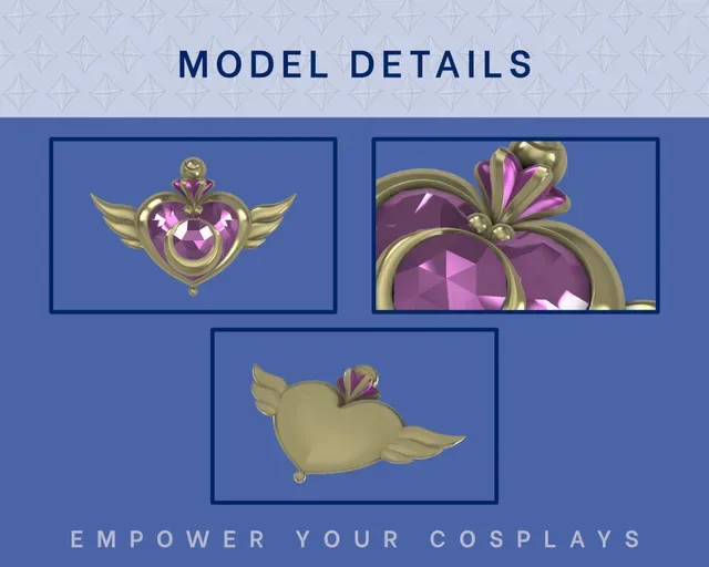 Sailor Moon's Crisis Moon Compact STL Files - Sailor Moon Cosplay Accessory (Digital Download) — Image 2 of 10
