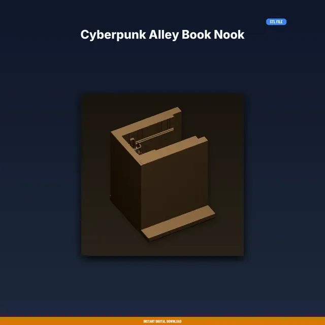 Cyberpunk Alley Book Nook - 3D Printable STL File
