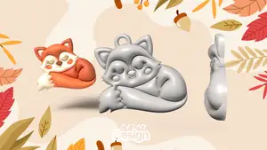 Keychain in the shape of a fox 2