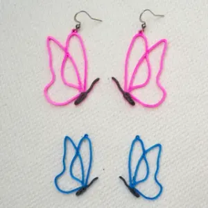 Earrings set two colors (One Line Art)
