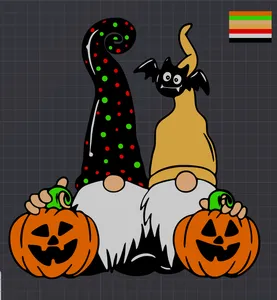 2D halloween Gnomes