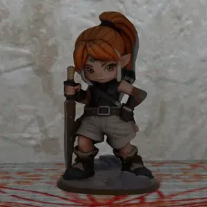 DND Chibby Female Fighter FDMready Nosupport