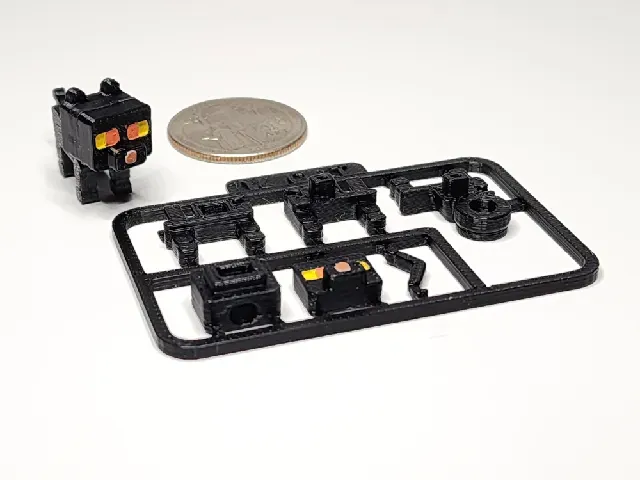 Minecraft-inspired Cat Mini Figure Kit Card/ Keychain