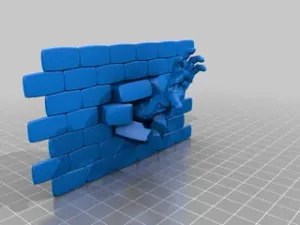 Zombie hand on a wall