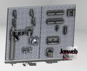 12" - 300 mm 45°-90° square holder for Parkside wall panel