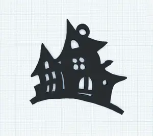 Halloween house keychain
