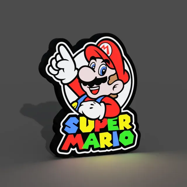 Super Mario Lightbox LED Lamp — Image 7 of 10