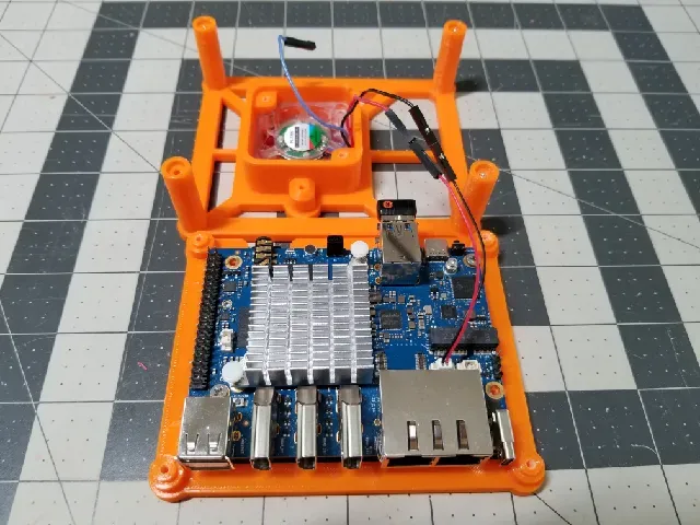 Rollbar Case for Orange Pi 5 Plus and Official Aluminum Heatsink and 40mm x 10mm fan. — Фото 6 из 8