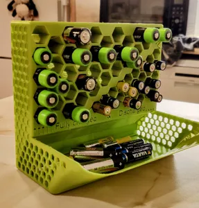 Fridge or stand alone AA and AAA battery organizer