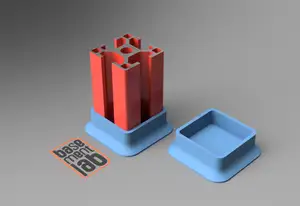 3030 Foot Cap - Low Type - Floor Mount Base Low Aluminium Profile