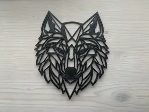 Wolf / shepard head low poly wallart geometric art 2