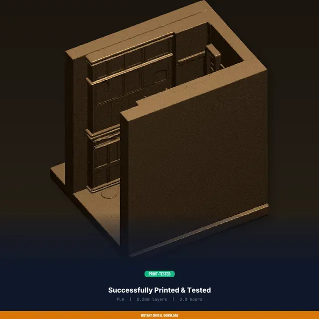 Cyberpunk Alley Book Nook - 3D Printable STL File — Фото 8 из 10