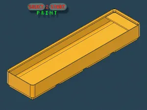 4x1x2,5 Bin | Lable < Gridfinity | Deskorganizer | Tool | select2stertPrint