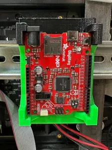 A din rail mount for an Arduino Uno