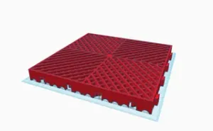 Interlocking Floor Tile for Washing Room, Shower or Garage