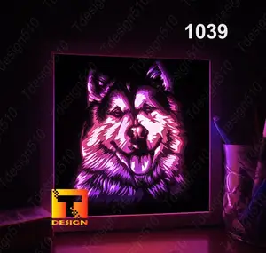 Alaska Dog Head Looking Straight (Lovely Dog) light box