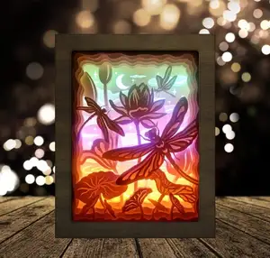 Dragonfly on Lotus light box