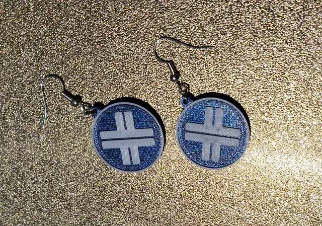 Electric Callboy Inspired Earrings | Two-Color 3D Printable STL | No MMU or AMS Required — Фото 2 из 3