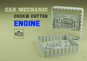Car mechanic Cookie Cutter (Engine)