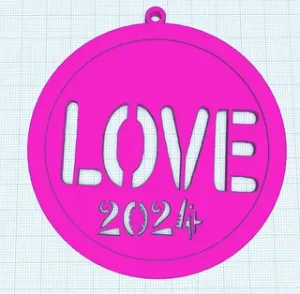 Christmas Ornament LOVE 2024