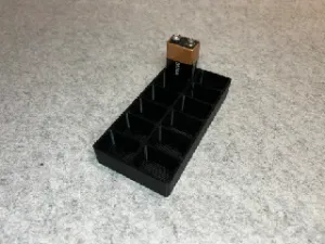 Battery stand for 12 9V batteries